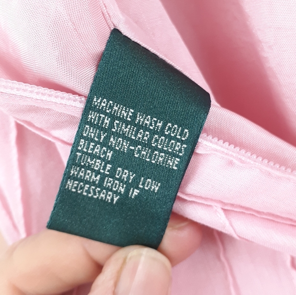 Lauren Ralph Lauren Pink Pleated Skirt Long 12 - Picture 10 of 14